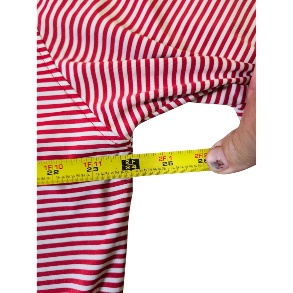 FootJoy Mens ProDry Striped Golf Polo Shirt Red White Short Sleeve FJ Logo XL - Picture 5 of 7
